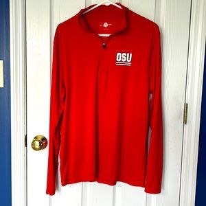 Red Ohio State University Lightweight Quarter Zip